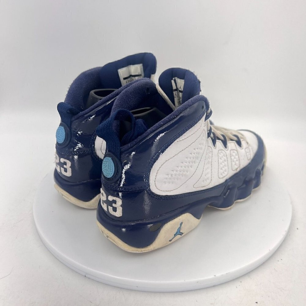 Nike Air Jordan 9 Retro Blue White Youth Sneaker Shoes 302359-145 Size 4.5 Y - Picture 5 of 13